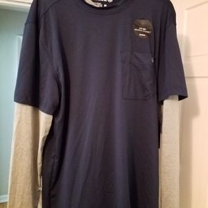 Mens layered look shirt